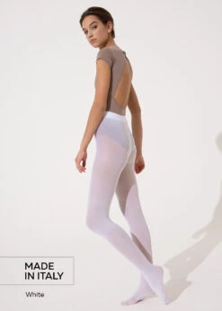 0050 Footed Microfiber Tights -Grishko Dance Wear Store 0100000000000704 4 0050 20 White jpg 637540008750000000