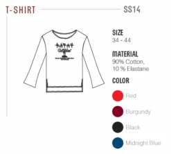 SS-14 T-shirt, Women -Grishko Dance Wear Store 0100000000000970 2 SS14sketch PNG 637073457220000000