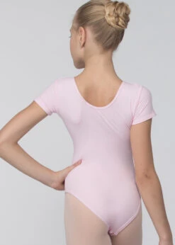 DAD04C Leotard Short Sleeve, Cotton, Light Blue -Grishko Dance Wear Store 0100000000002217 6 DLD04M 0 jpg 637964081150000000