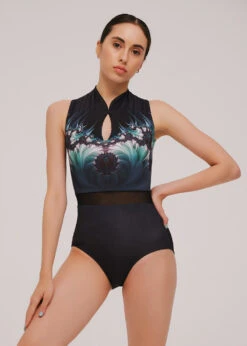 DA4022LP RAVEN, High Neck Leotard